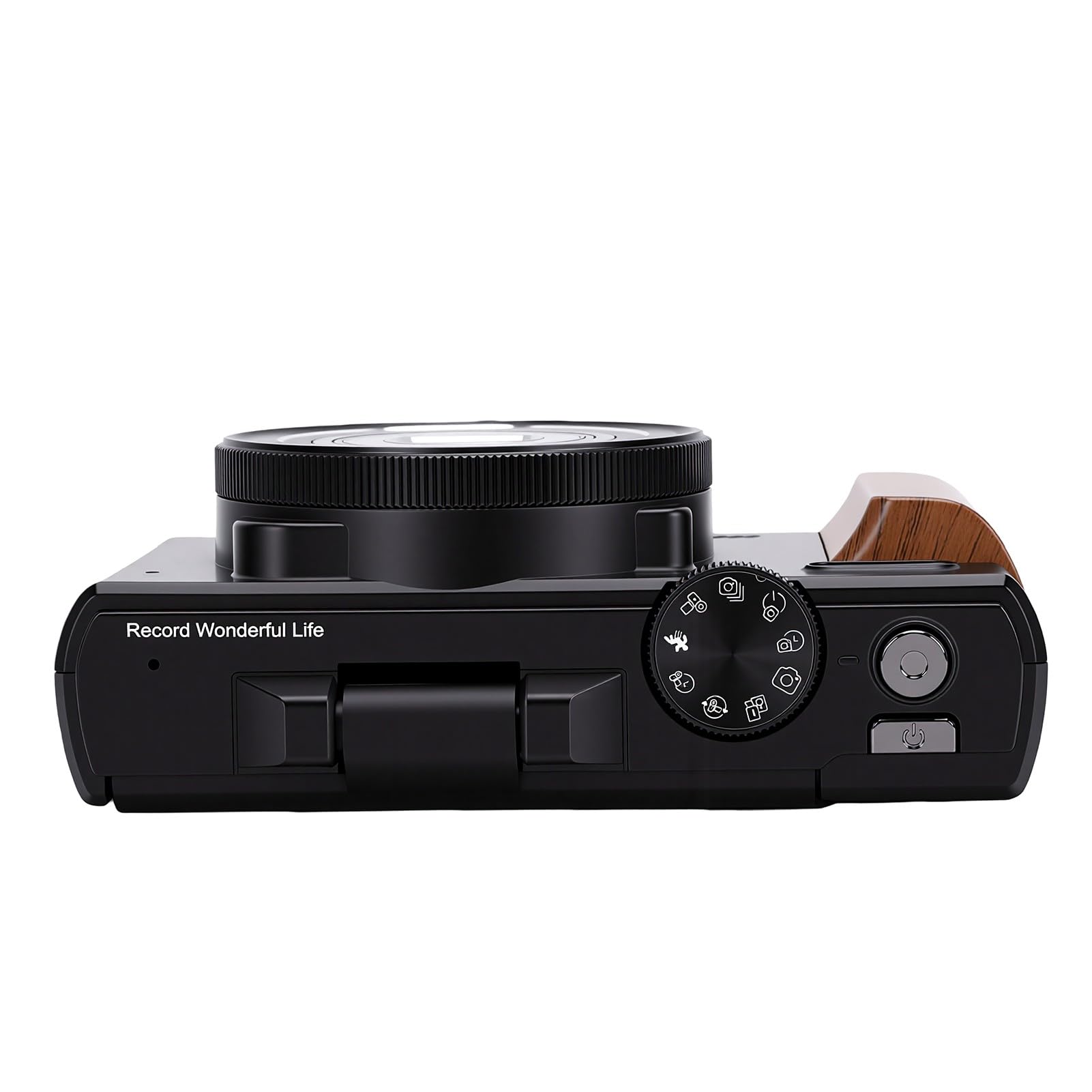 Bewinner Cámara Digital 5K para Vlogging de Fotografía de Viajes | Cámara sin espejo de 80MP con pantalla abatible 180 de 3 pulgadas, enfoque automático con zoom óptico de 12X, cámara WiFi