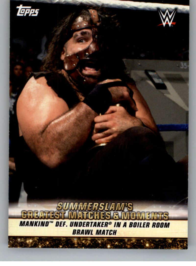 Wrestling Wrestling 2019 Topps SummerSlam Greatest Matches and Moments #GM-12 8/18/96 Mankind def. Undertaker in a Boiler Room Brawl Match #GM-12 NM Near Mint