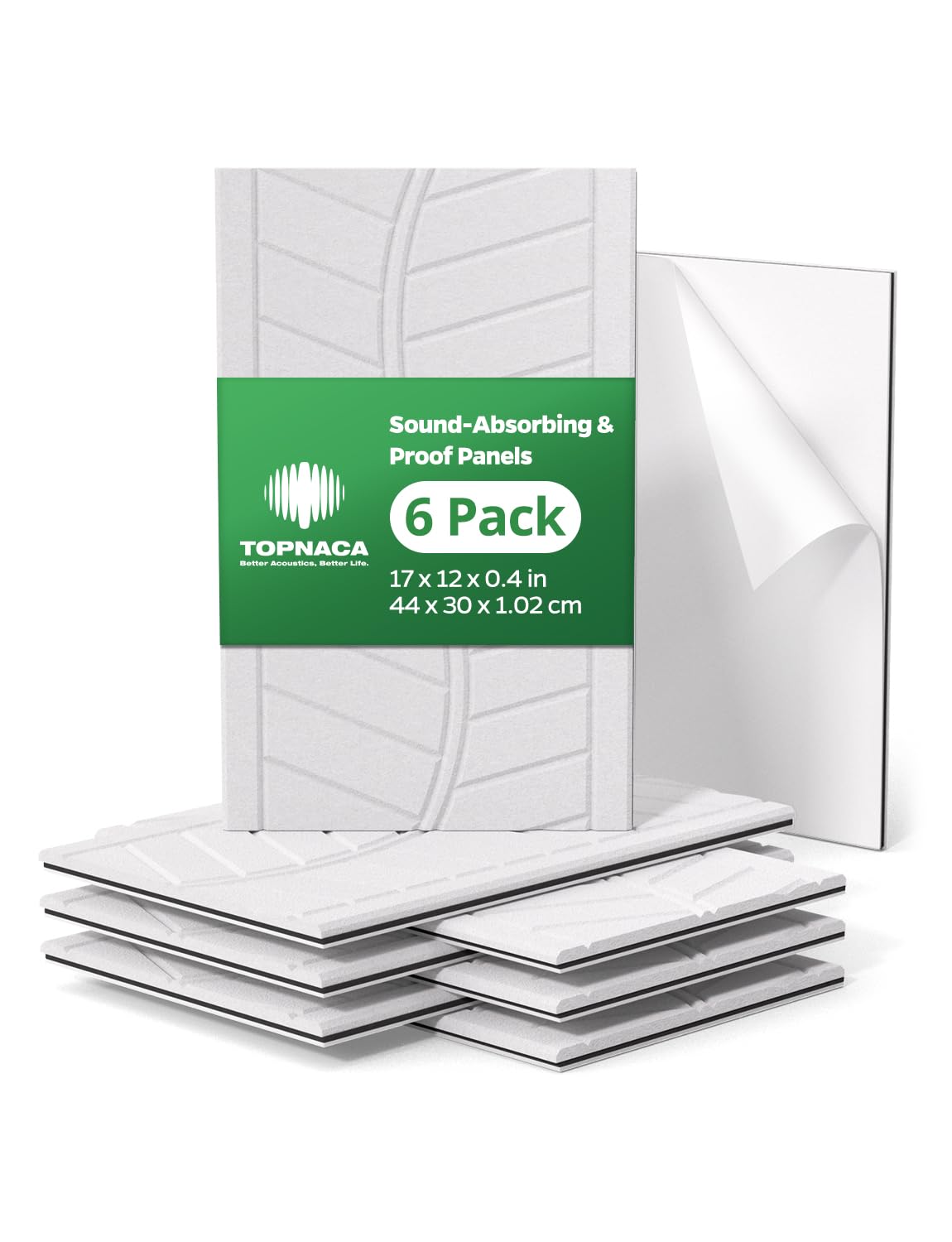 Photo 1 of Topnaca 6 Pack MLV Sound Proof Wall Panels Sound Proofing Noise Blocker for Room, White Acoustic Soundproofing Panel for Walls Ceiling Noise Blocking Cancelling & Absorbing for Bedroom Home Office