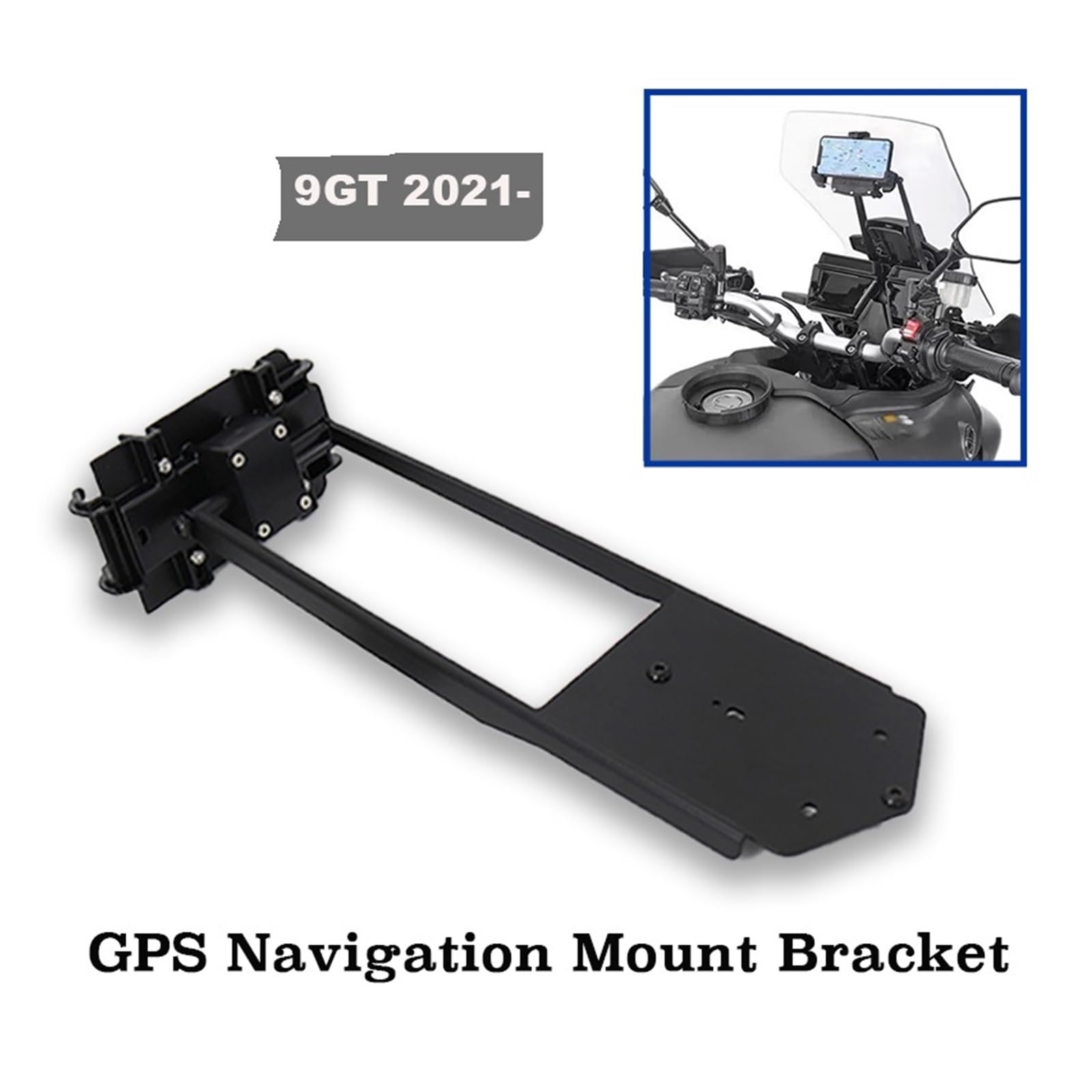 Support de téléphone Support De Navigation GPS Téléphone Et Chargeur USB Moto pour Yamaha pour Tracer 900 pour 9 GT 2021(12MM USB)