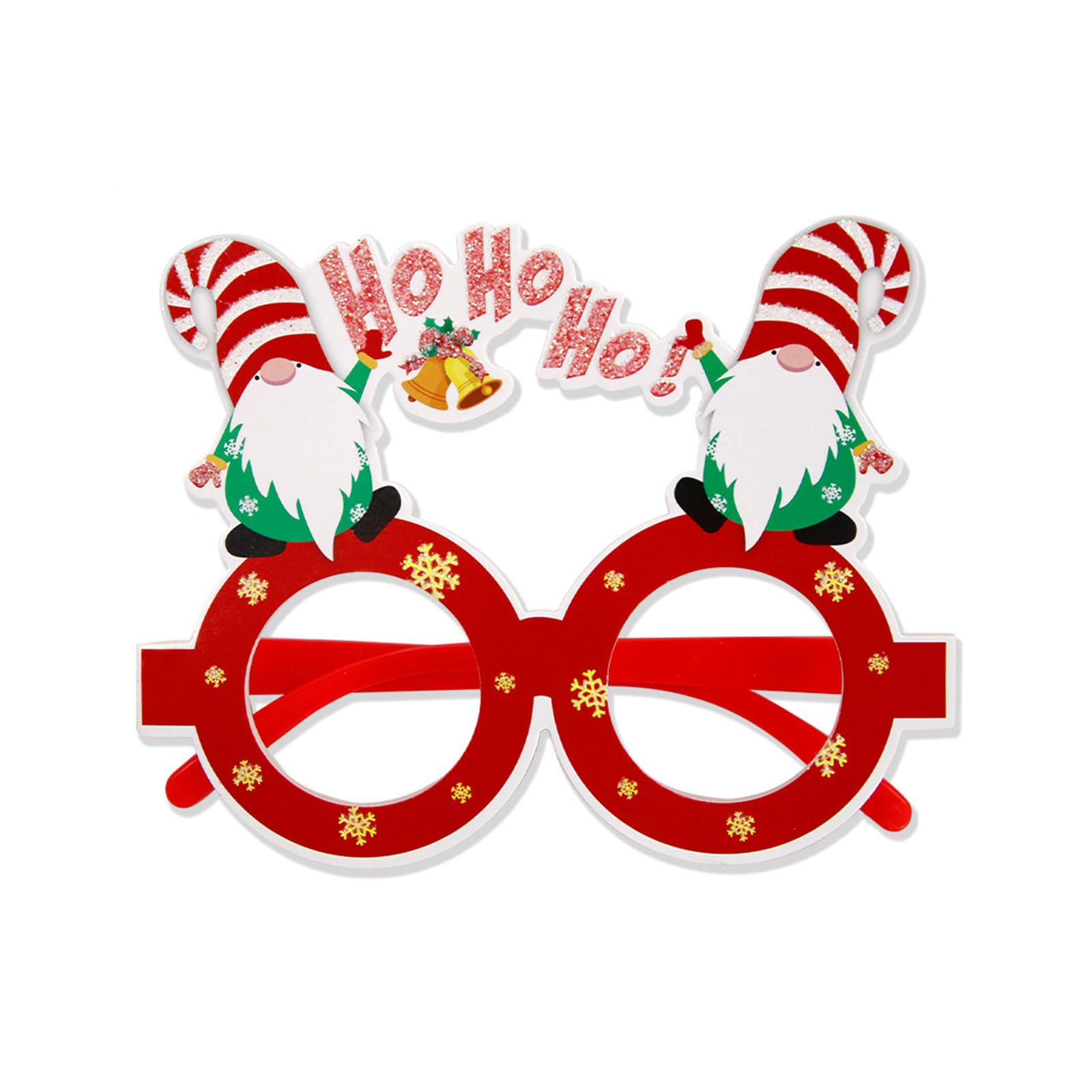 Tsophreniq Christmas Decorations 2024 Glasses Frame Santa Snowman Eyeglasses Adult Kids Christmas Props Gift New Year Party Supply Cartoon Santa Glasses