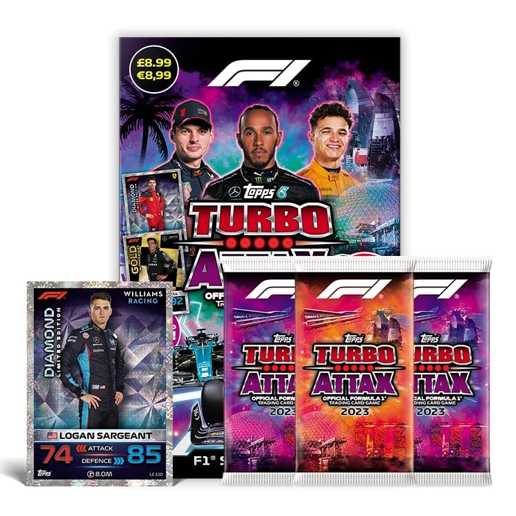 Topps Turbo Attax Formula 1 2023 Trading Cards - Starter Kit