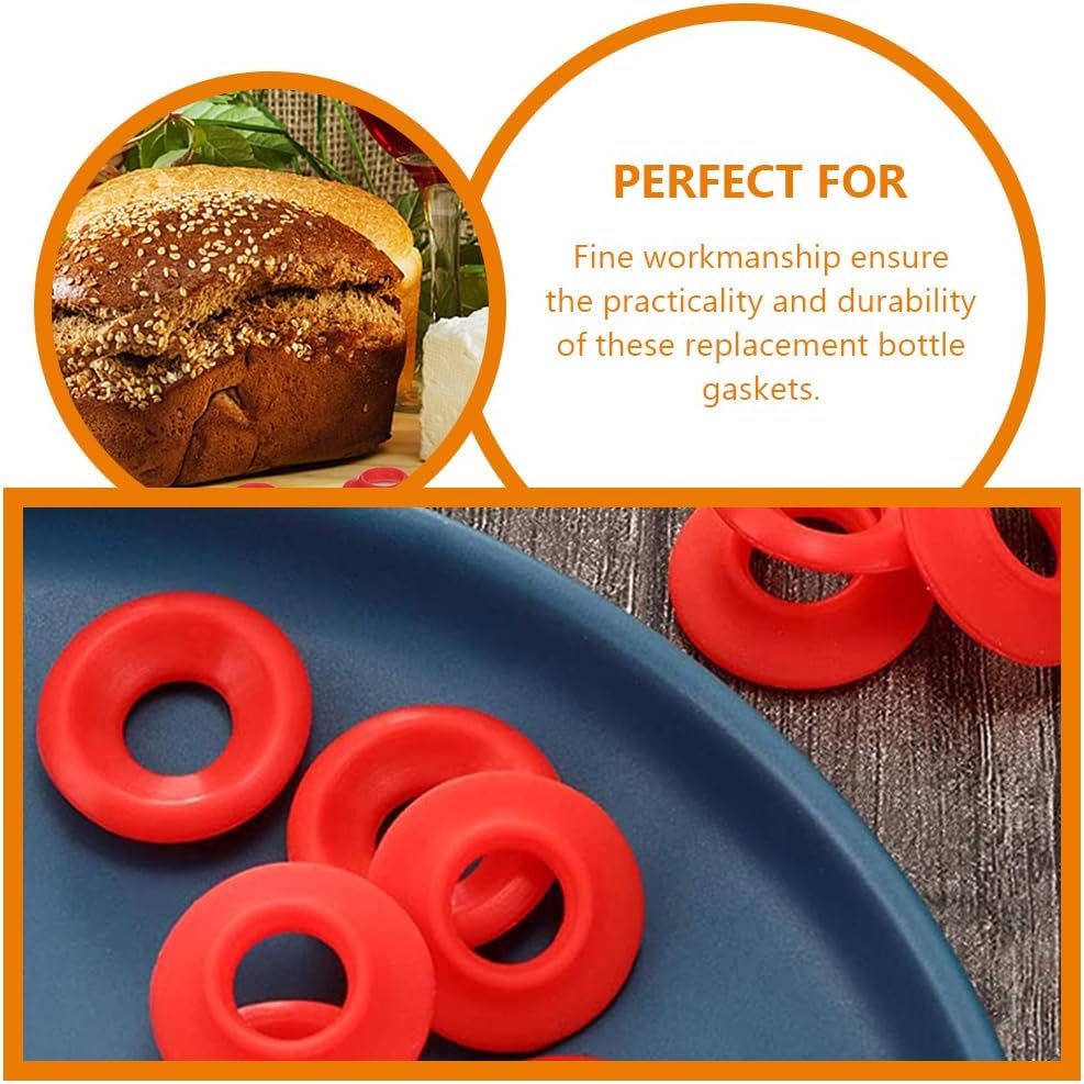 PRETYZOOM 12 Pack Swing Top Bottle Gaskets 0.98 in Replacement Seal Washers for Beer and Soda Bottles Leak-Resistant Home Brewing Fermentation Bottle Seals