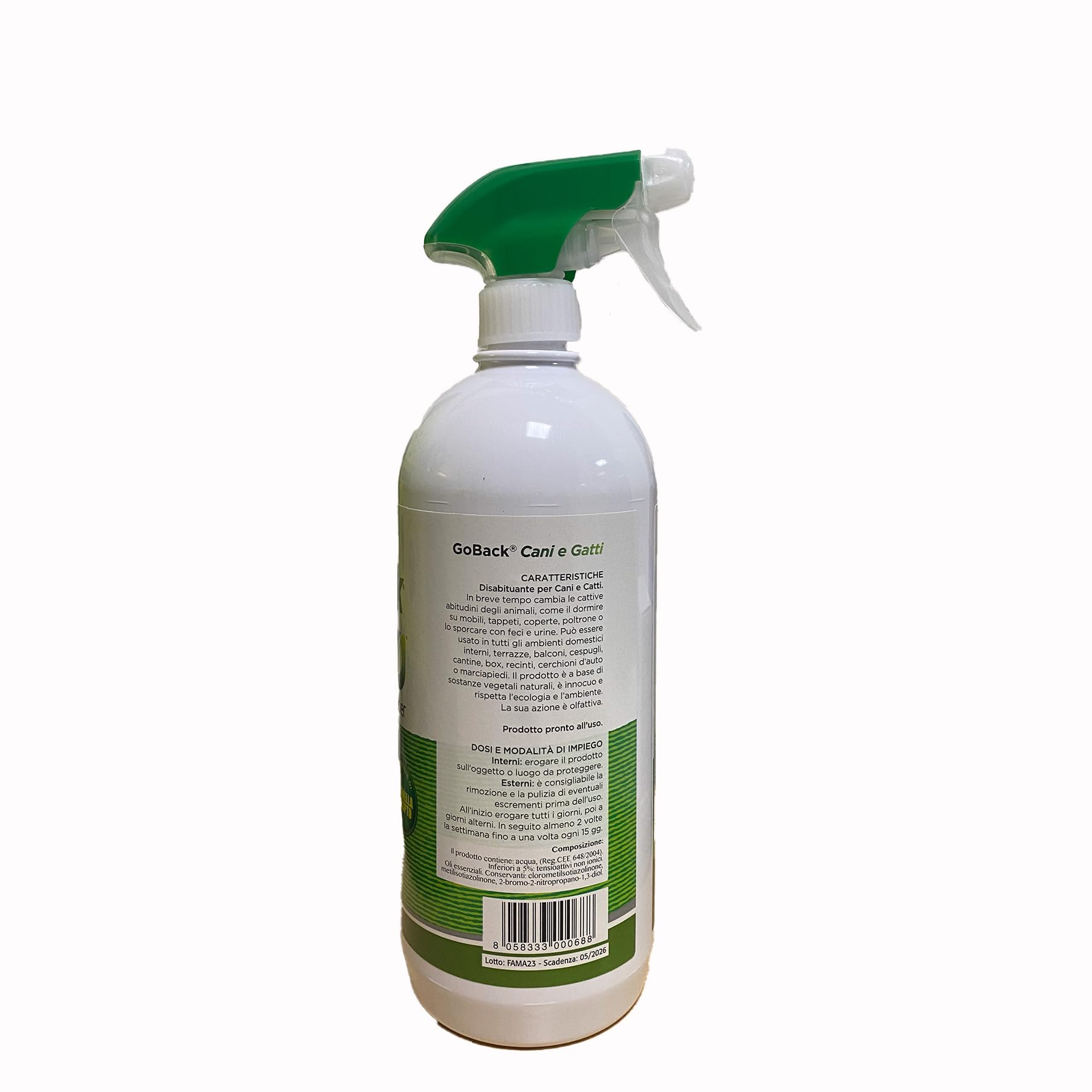 Disabituante Barriera Naturale per Cani e Gatti - Essenze di Citronella, Eucalipto/Limone di Sicilia (Eucalipto e Citronella)