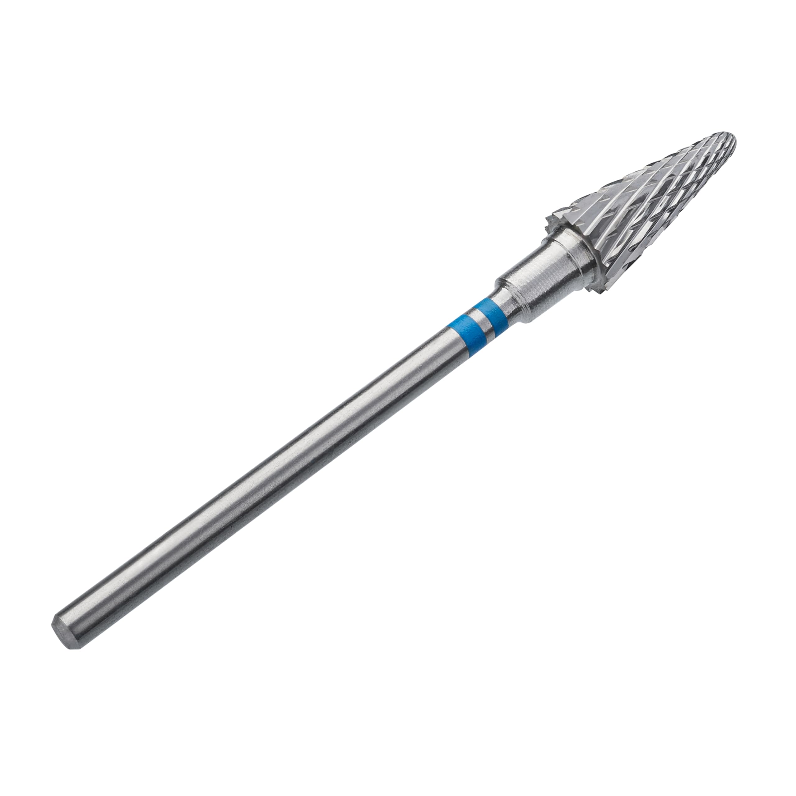 STALEKS PRO fresa per mancini in carburo di tungsteno per tornio unghie, punta 6 x 14 mm. Forma cono triangolare. (Grano Medio)