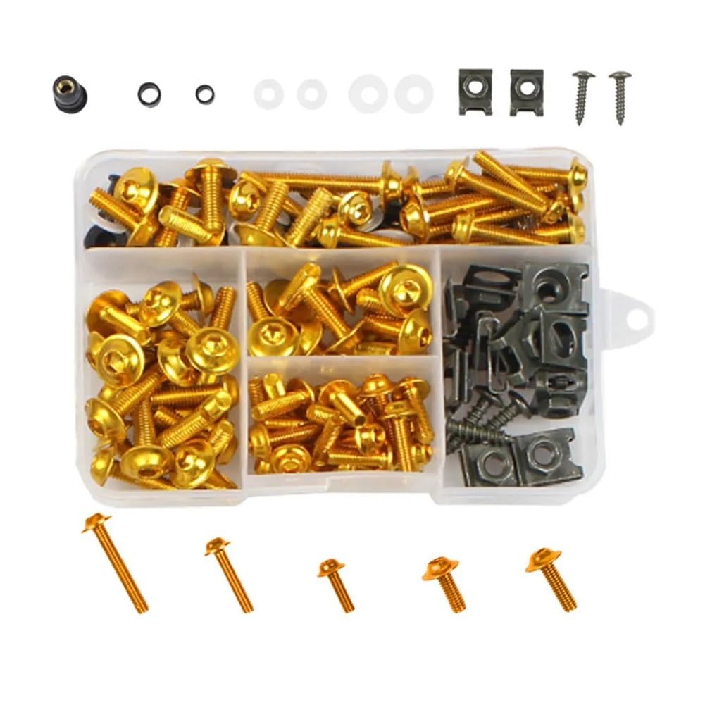 Kit 177 Bulloni Carenatura Moto Universale - Viti Parabrezza, Nero, Per Sportive E Custom - Foto 9