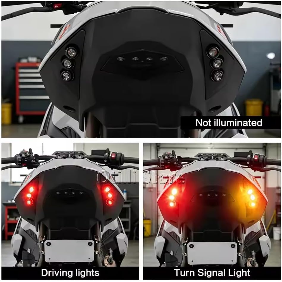 Motorcycle LED Rear Flasher Indicator Blinker Lamp Turn Signal Light Accessorie For BMW S1000R s1000r S 1000 R 2021-2026 M1000R (Black)