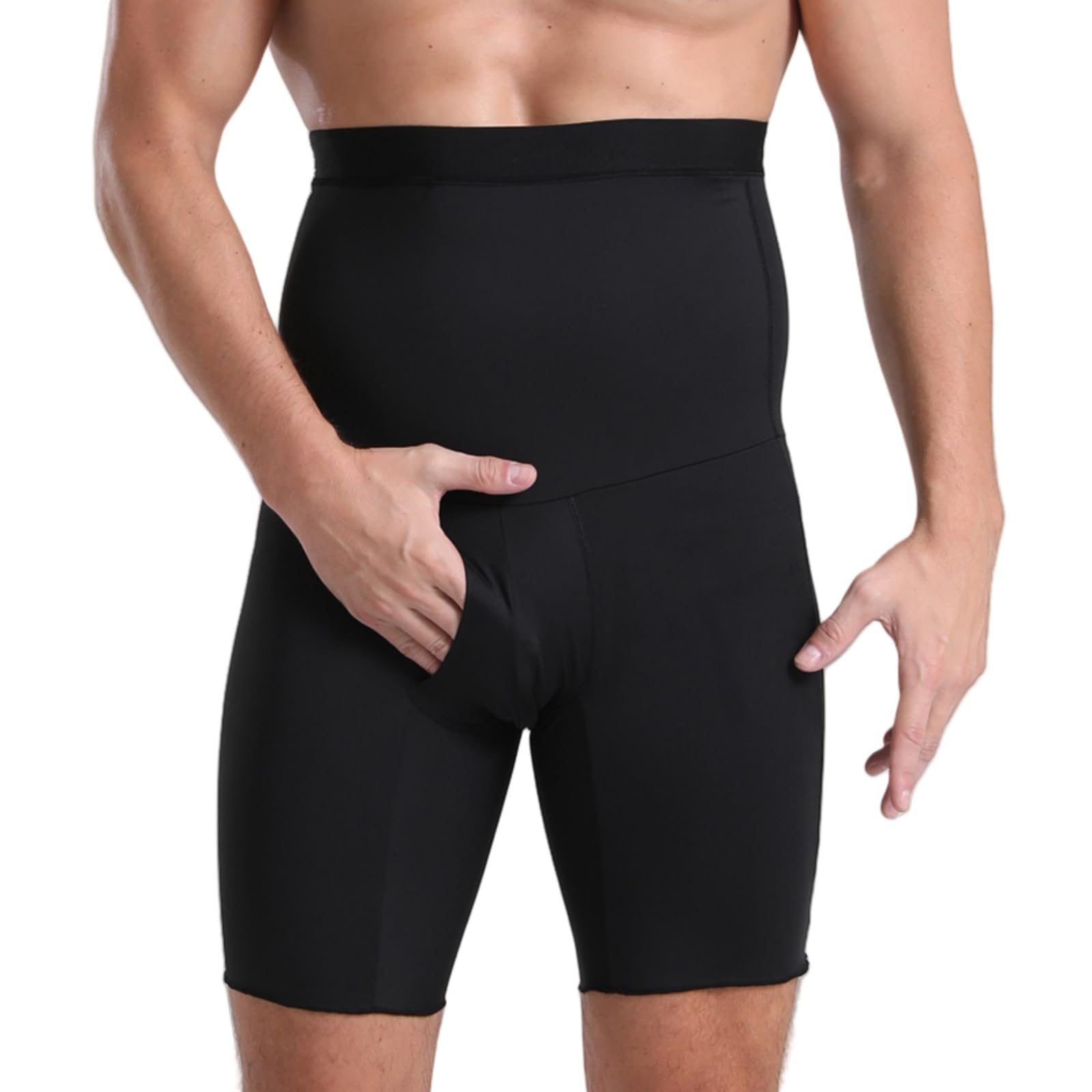 Short de Compression Gainant pour Homme, Taille Haute, Amincissant, sous-vêtement Galbant