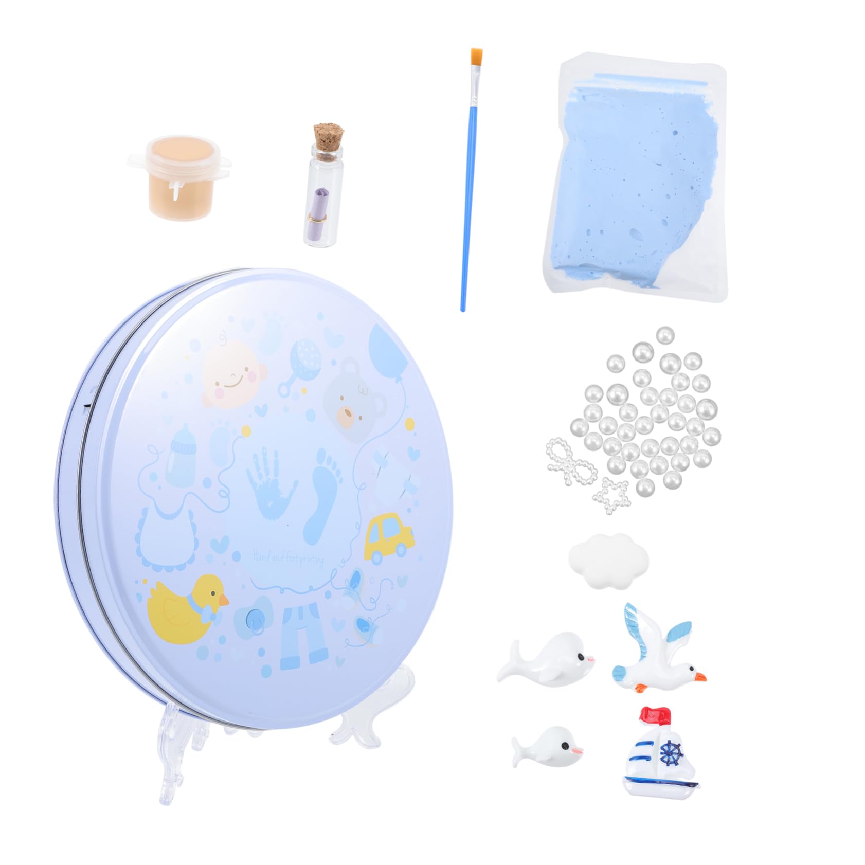 Tinta Para Manos y Pies Recién Nacido Kit De Recuerdo De Huella De Decoración De Huella De Recién Nacido Para Grabar Momentos De Su Primer Año