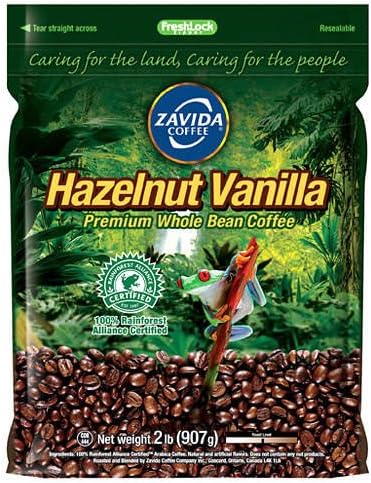 Zavida Hazelnut Vanilla Coffee 32oz (whole beans)