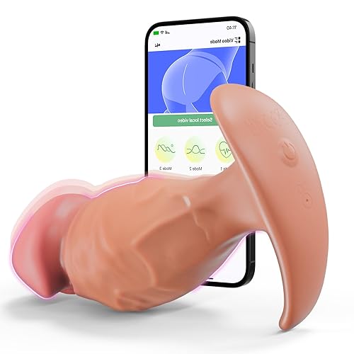 Anal Plug Sex Toys for Men Women, Mtsige 360° Rotating Vibrating Butt Plug Anal Dildo Vibrator with 10 Frequencies APP Control, Silicone Prostate Massger Anal Toys Anal Sex Toy, Adult Toys (Flesh)