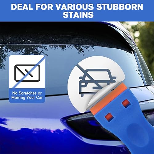 Miniatura 8 de Ainiv Rascador de cuchillas de afeitar de plástico, herramienta raspadora con 20 cuchillas, rascador de limpieza multifuncional para quitar