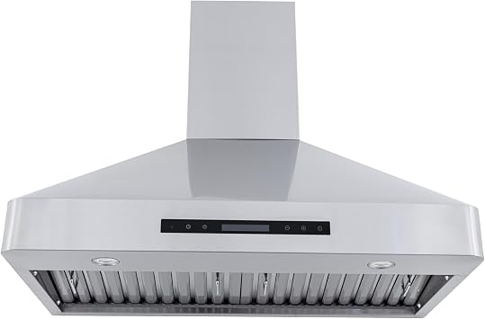 PROLINE 36-Inch Wall-Mounted Range Hood, Ducted, 900 CFM, Stainless Steel, LED Lights, ULTRA-QUIET Blower Motor, 4 Speed, Dishwasher-Safe Filters, PLJW 130.36, Kitchen Hood