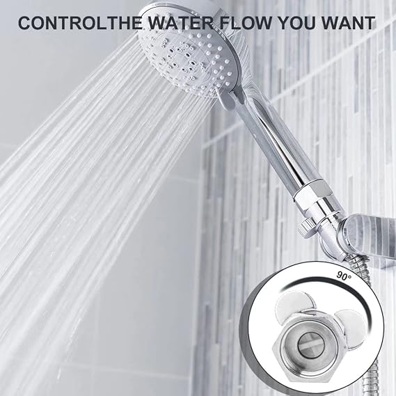 MAYYAYA Brass Shower Head Flow Control Valve, NTP1/2 Metal Shut-off Valve