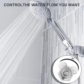 MAYYAYA Brass Shower Head Flow Control Valve, NTP1/2 Metal Shut-off Valve