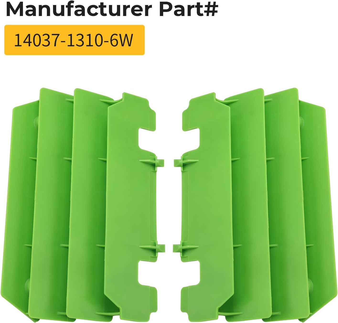 M MATI Green Radiator Shrouds Guard Set for Kawasaki KX125 KX250 1994-2005 14037-1310-6W