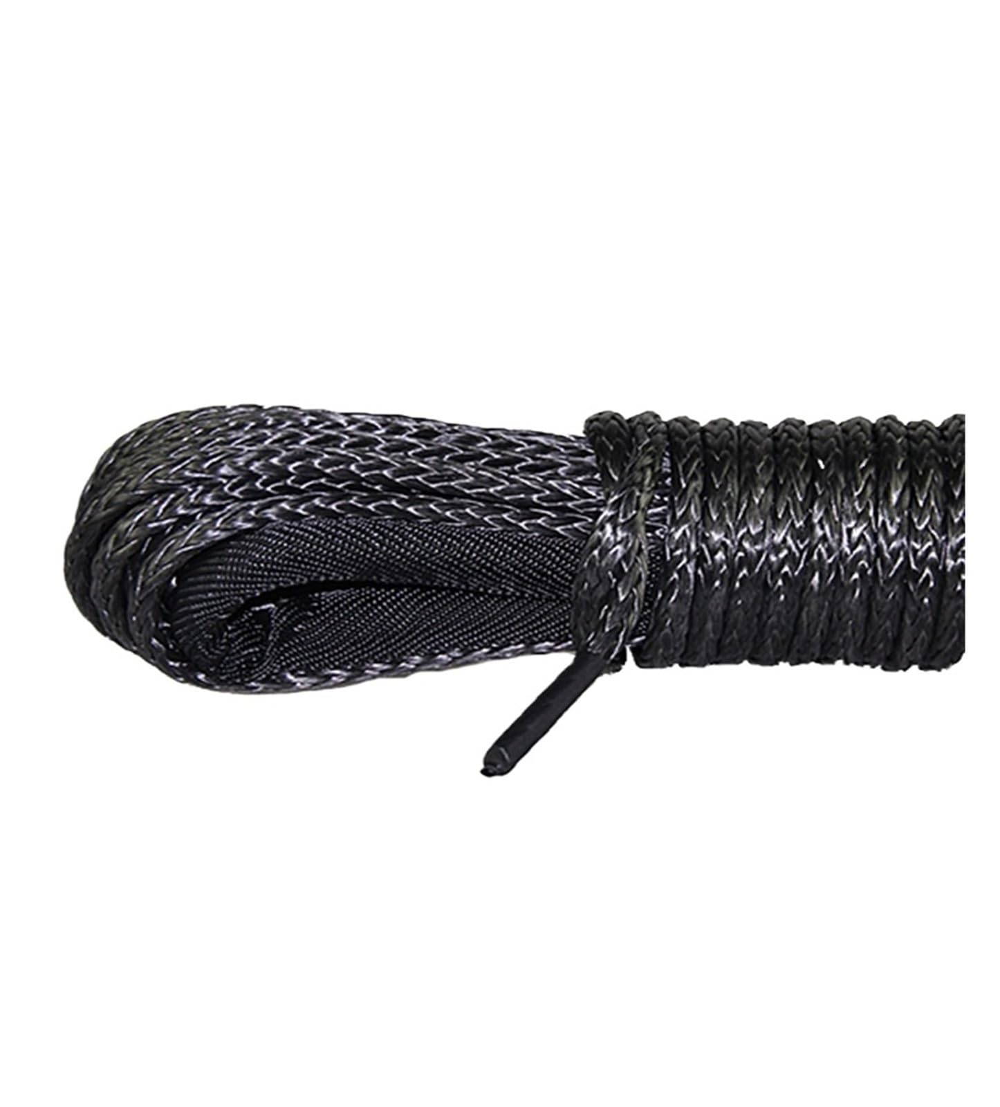9 mm x 26 m syntetyczna lina holownicza do samochodów ciężarowych, wytrzymała pojazdów terenowych ATV UTV Wysoka wytrzymałość(Black)