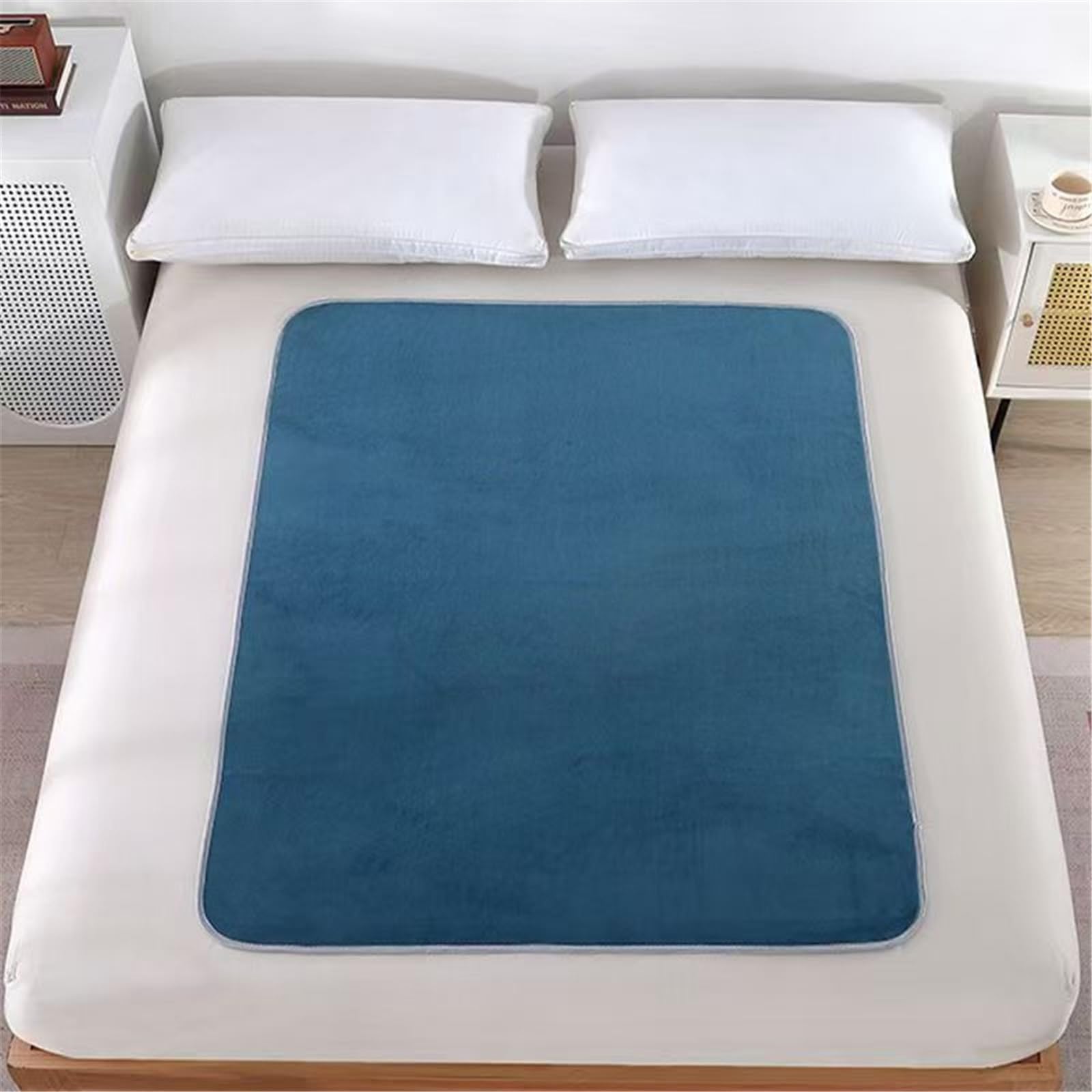 Empapadores Cama Adultos para Adultos Protector Colchon De Enfermería para Cama Protector Empapador Reutilizable A Prueba De Agua(Azul,150 * 200cm)