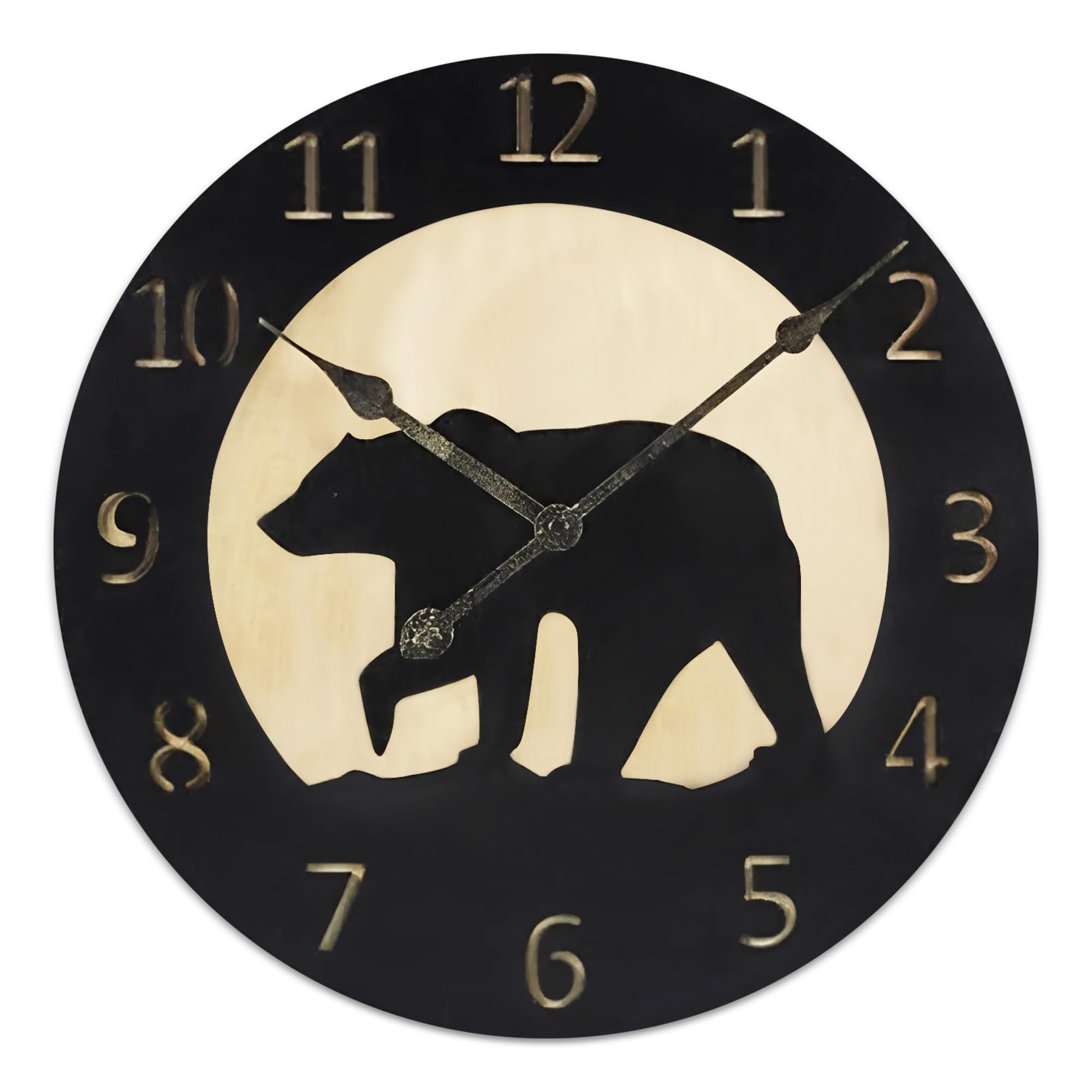 Horloge murale en bois sculpté Youngs 20117 pour salon chaleureux