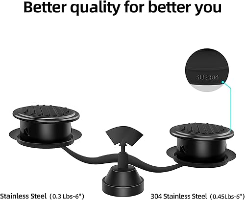 Miniatura 5 de 3inch 304 Stainless Steel Air Vents Cover, piiyoosnn Louvered Grille Cover Vent Flat Ducting Air Vent Wall Inlet with Built-in a Fly Screen Mesh for