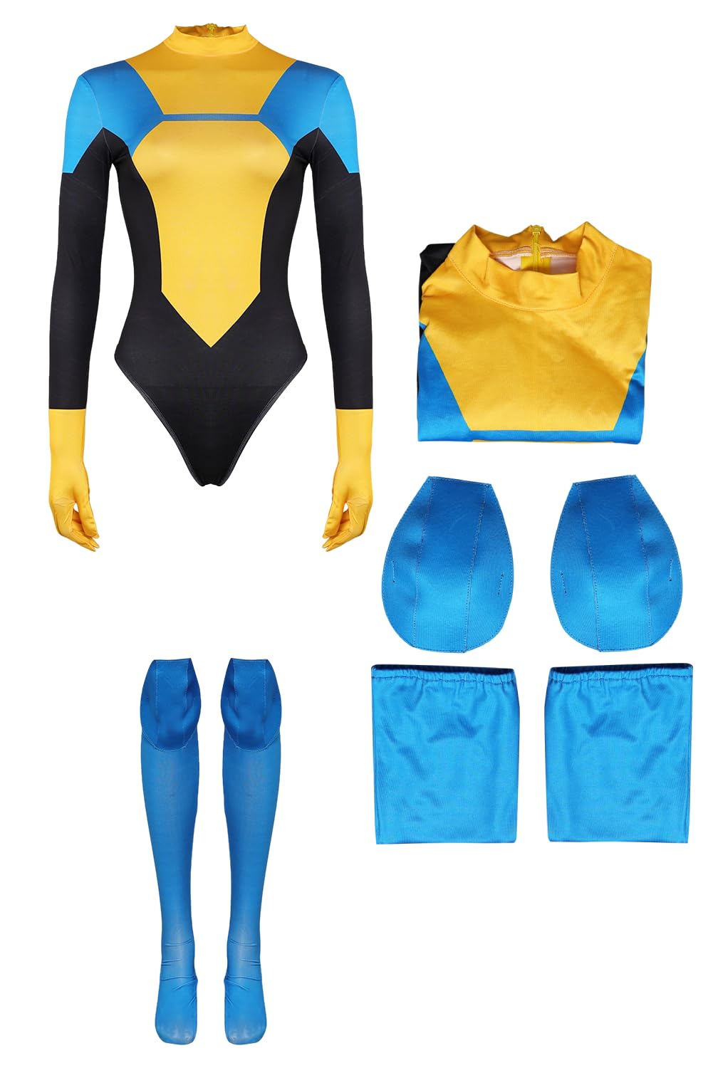 Yulefly Invincible Cosplay Costume Terra Grayson Costume Invincible Costume Women's Jumpsuit Halloween Carnival XS