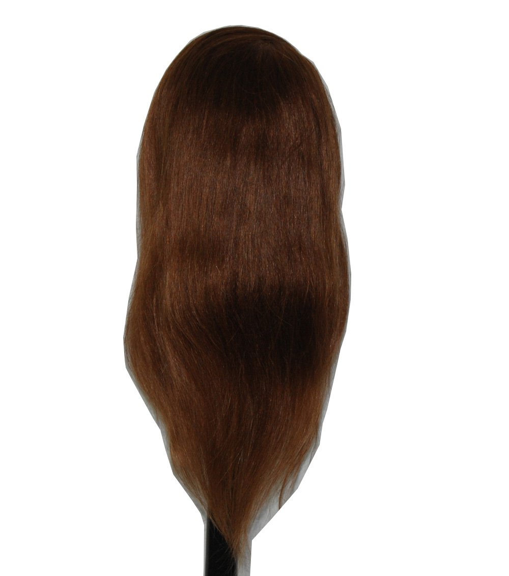 Bellrino 24" 100% Human Hair Cosmetology Mannequin Manikin Training Head with Human Hair (BROWN - BELLA)