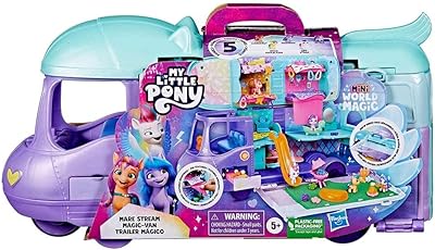 My Little Pony Playset Mini World Magic Mare Stream, Buildable Trailer Camper Van, Mini Toys for Girls and Boys Age 5 and Up