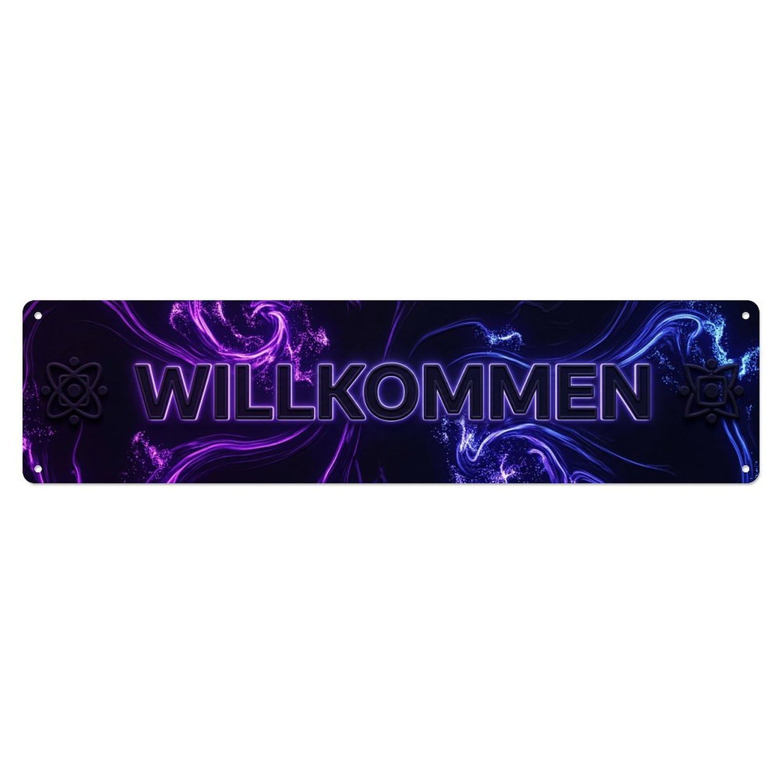 Neon Neon Dark Matter Field Welcome Metal Tin Sign