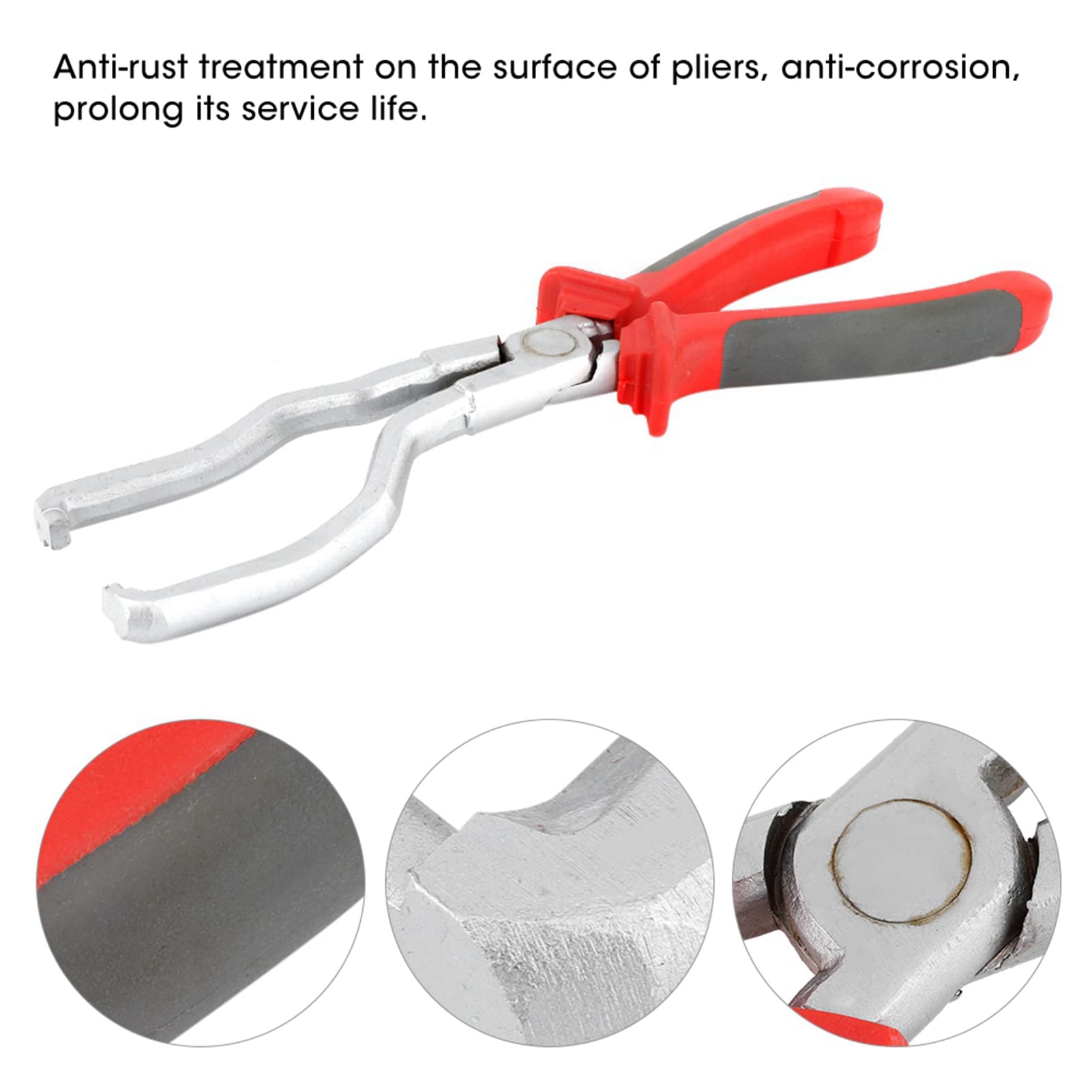 HUIOP Pinza per Filtro Carburante, Acciaio di Alta qualità, Superficie Antiruggine, Impugnatura Ergonomica, Testa Trattata Termicamente, Pinza Affidabile 8,9 Pollici per Rimozione e