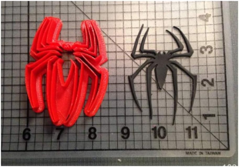Super Hero Spiderman Cookie Cutter Set Made 3D Printed Fondant Cupcake Top Cake Cutter Decorating Tool - 08 (5 inch)