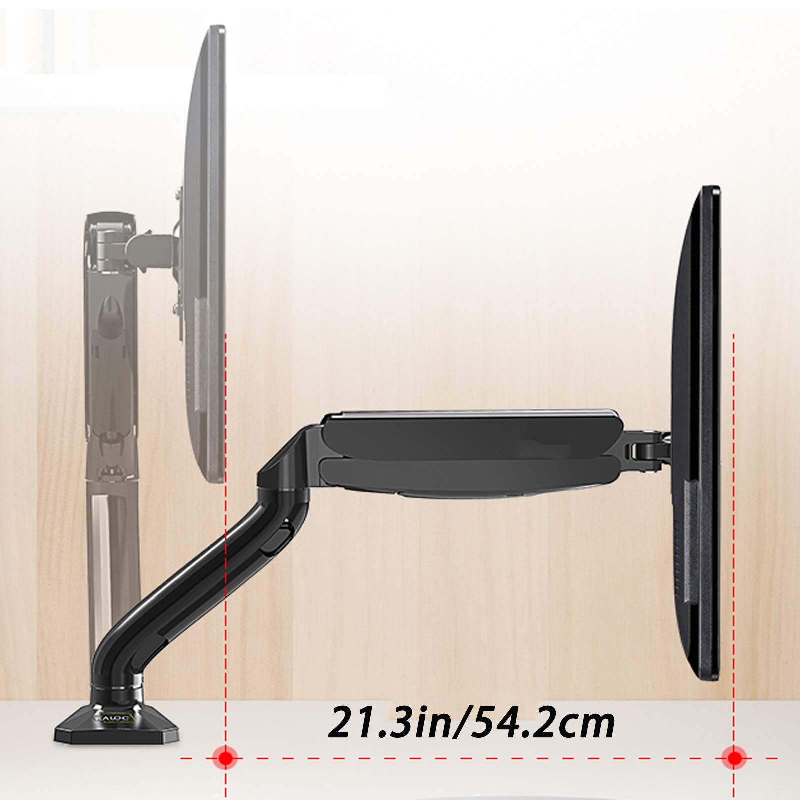 Supporto da Tavolo per Monitor Braccio per Monitor Girevole a Movimento Completo con Molla a Gas per Monitor da 17-32 Pollici Supporto per Monitor da Computer