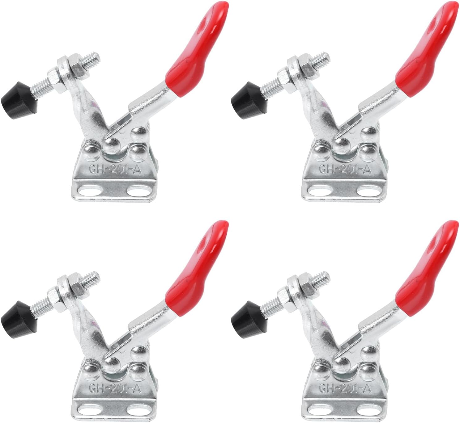 4pcs Horizontal Toggle Clamp Fast Locking Clip Push Pull Straight-line Action Clamp for Woodworking Fixtures and Heavy Duty Workholding