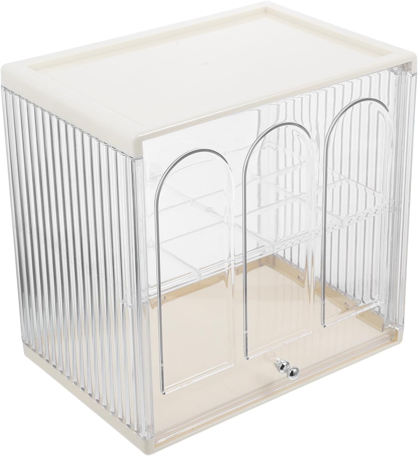 Dual Layer Bread Box with Window Loaf Storage Saver Bread Keeper for Kitchen Countertop for Pantry Food Storage and Freshness