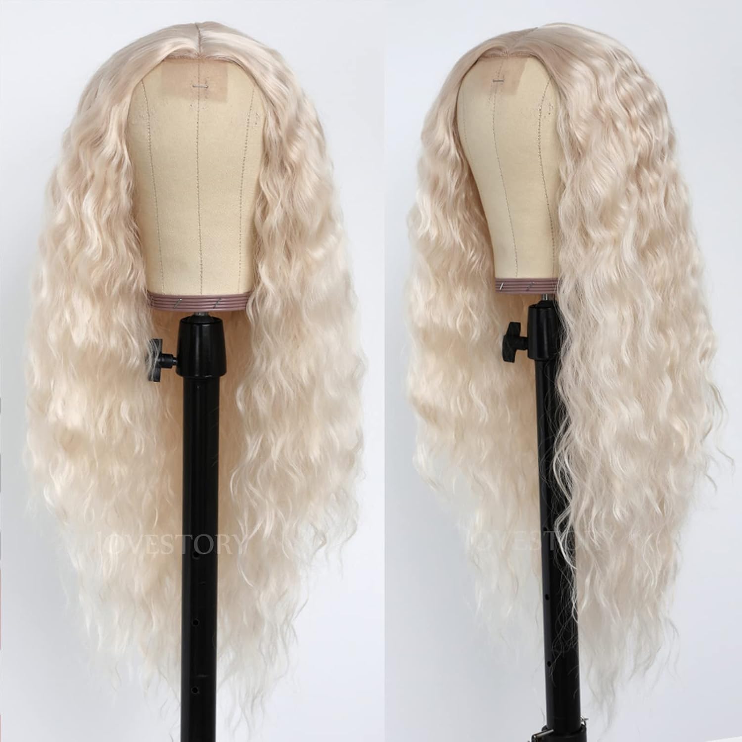 Lovestory #613 Blonde Synthetic Hair Wigs Long Loose Curly Heat Resistant Synthetic Repacement Wig for Fashion Women