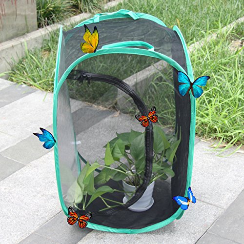 AUSPA Insect and Butterfly Habitat Terrarium Pop-up - 23.6 Inches Tall (Black)