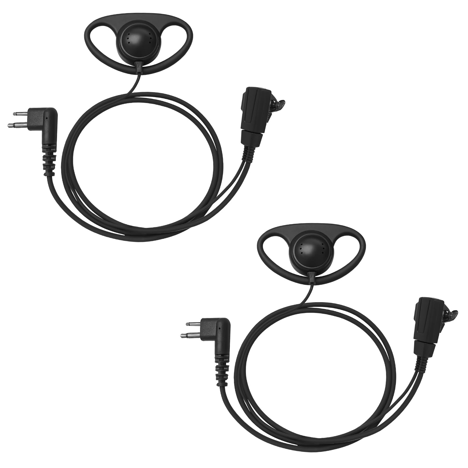 Auriculares de 2 pines con micrófono integrado y sujeción estable tipo D 8