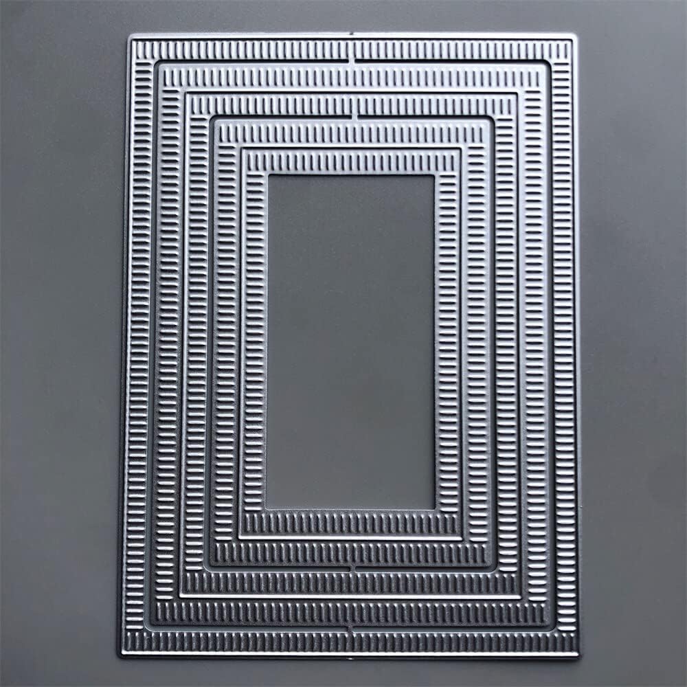 Rectangle Border Die Cut for Card Making, Rectangle Border Metal Cutting Dies Congratulations Die Cuts Embossing Stencils Template for DIY Scrap-Booking Decor Wedding Birthday Blessing Card Die-Cuts
