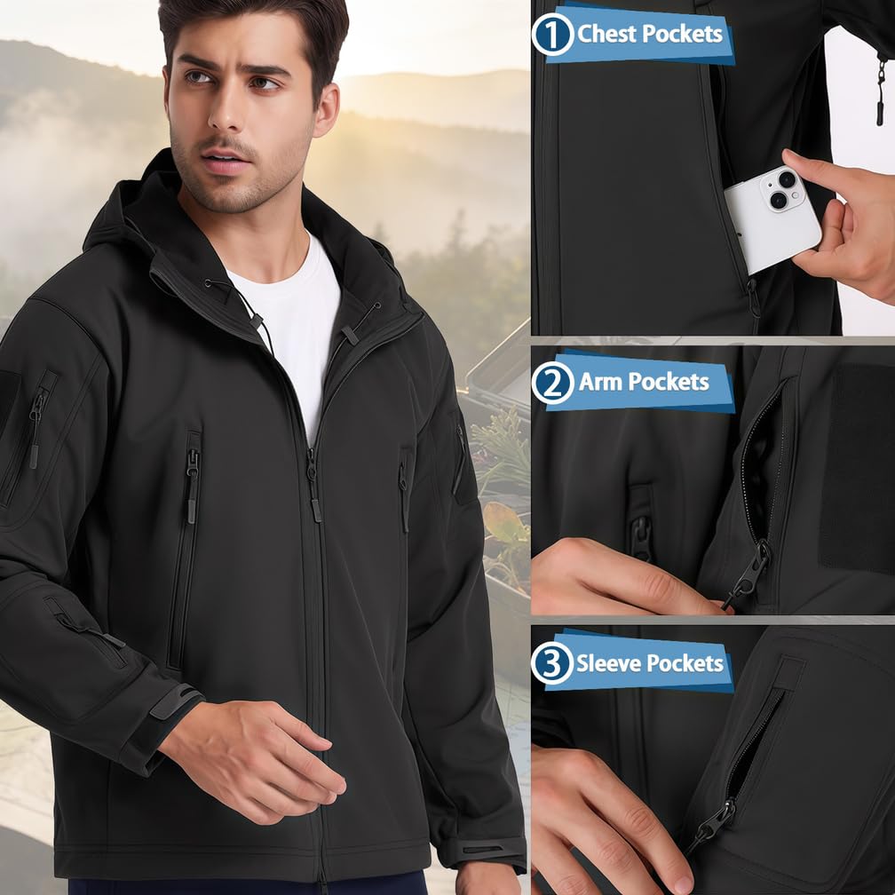 Tuta Tattica, Set Giacca E Pantaloni Tattici da Uomo, Set Tute da Combattimento Militari Impermeabili, Abbigliamento Mimetico Tattico da Caccia, Giacca, Camicia E Pantaloni