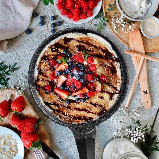 ROYALTY LINE Crepepfanne 24cm - Antihaft Marmorbeschichtung Für Alle Herde