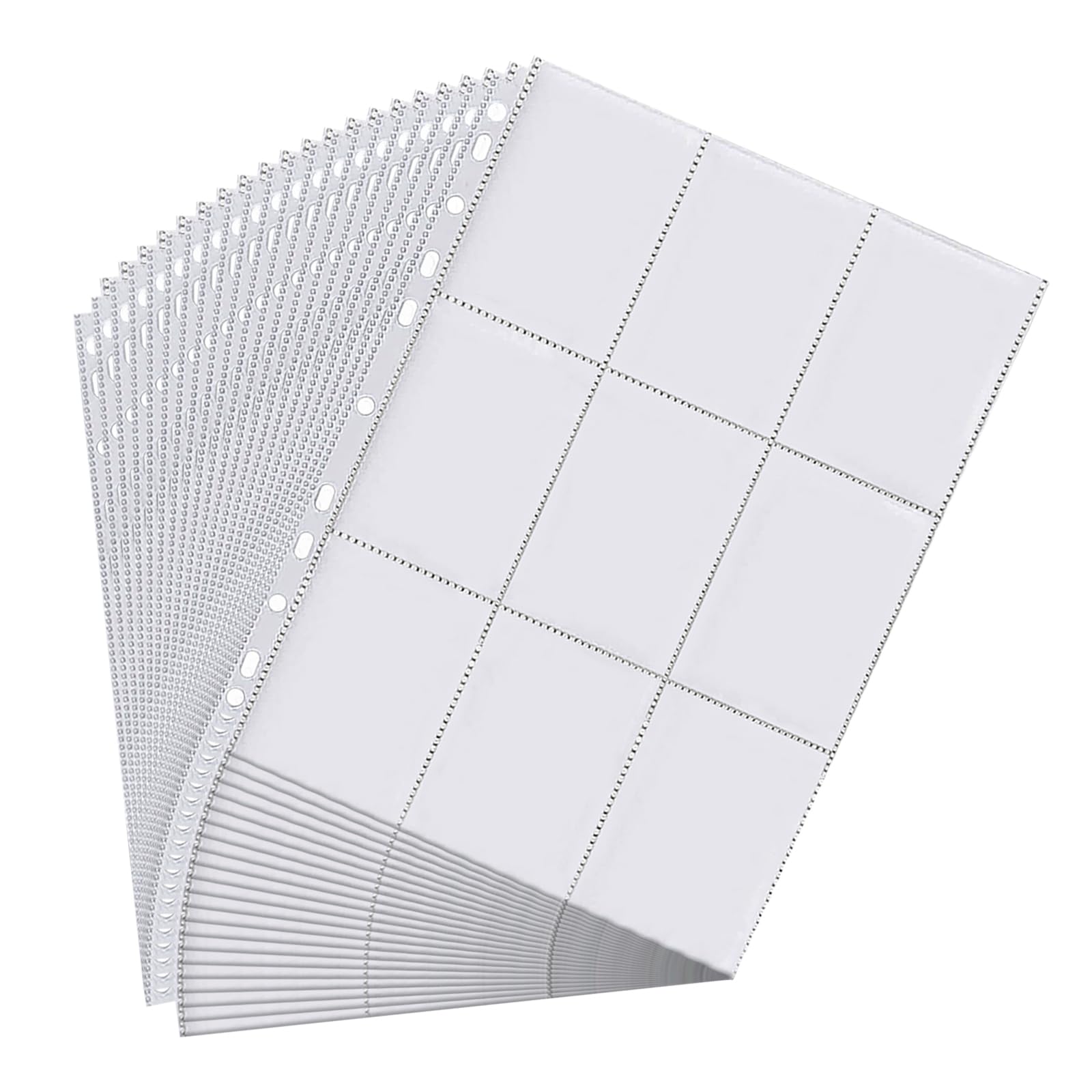 Relota 60 Pcs protege carte double face 1080 poches, pochette cartes transparentes, 11 trous classeur sleeves, protection carte