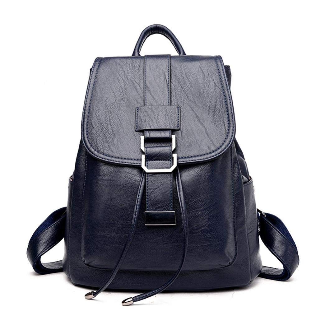 Bolsa moda cuero suave azul con diseño elegante para mujer 4