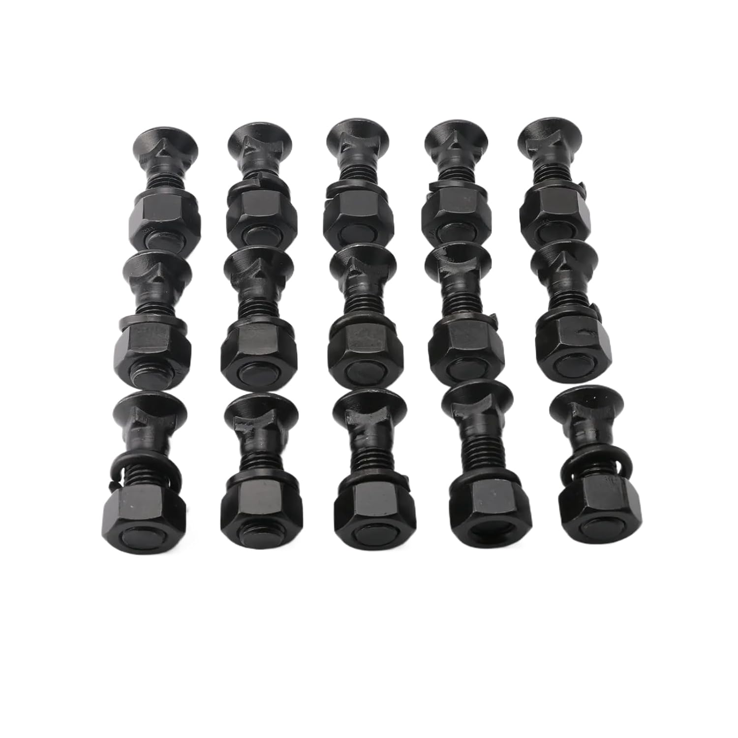 5J4773 2J3506 5P8248 15pcs Plow Bolt Nut Washer Blades Cutting Edge 3/4 10X2 1/2 Grade 8 Dome Head Replace DBD90-0004 5J4773-A 2J3506-A