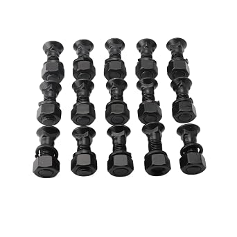 5J4773 2J3506 5P8248 15pcs Plow Bolt Nut Washer Blades Cutting Edge 3/4 10X2 1/2 Grade 8 Dome Head Replace DBD90-0004 5J4773-A 2J3506-A
