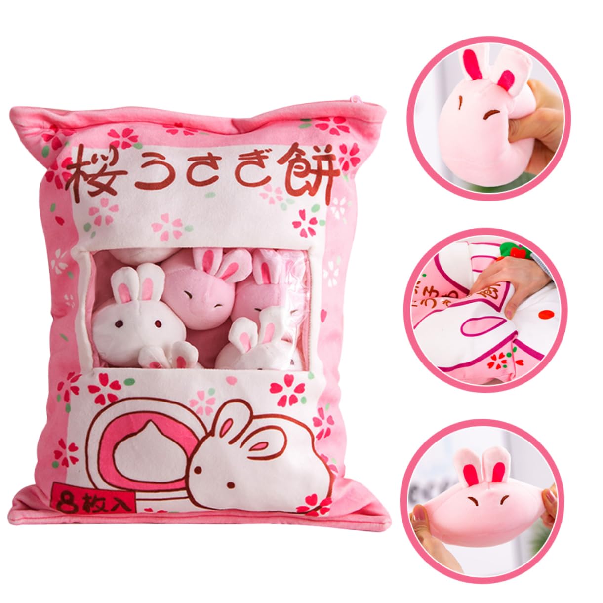 MAGICLULU 1set Cuscino Peluche Coniglio Adorabile per Ragazzo Ragazza Giocattolo Morbido Forma di Coniglio Decorazione Camere e Creativo per Ragazzi e Ragazze