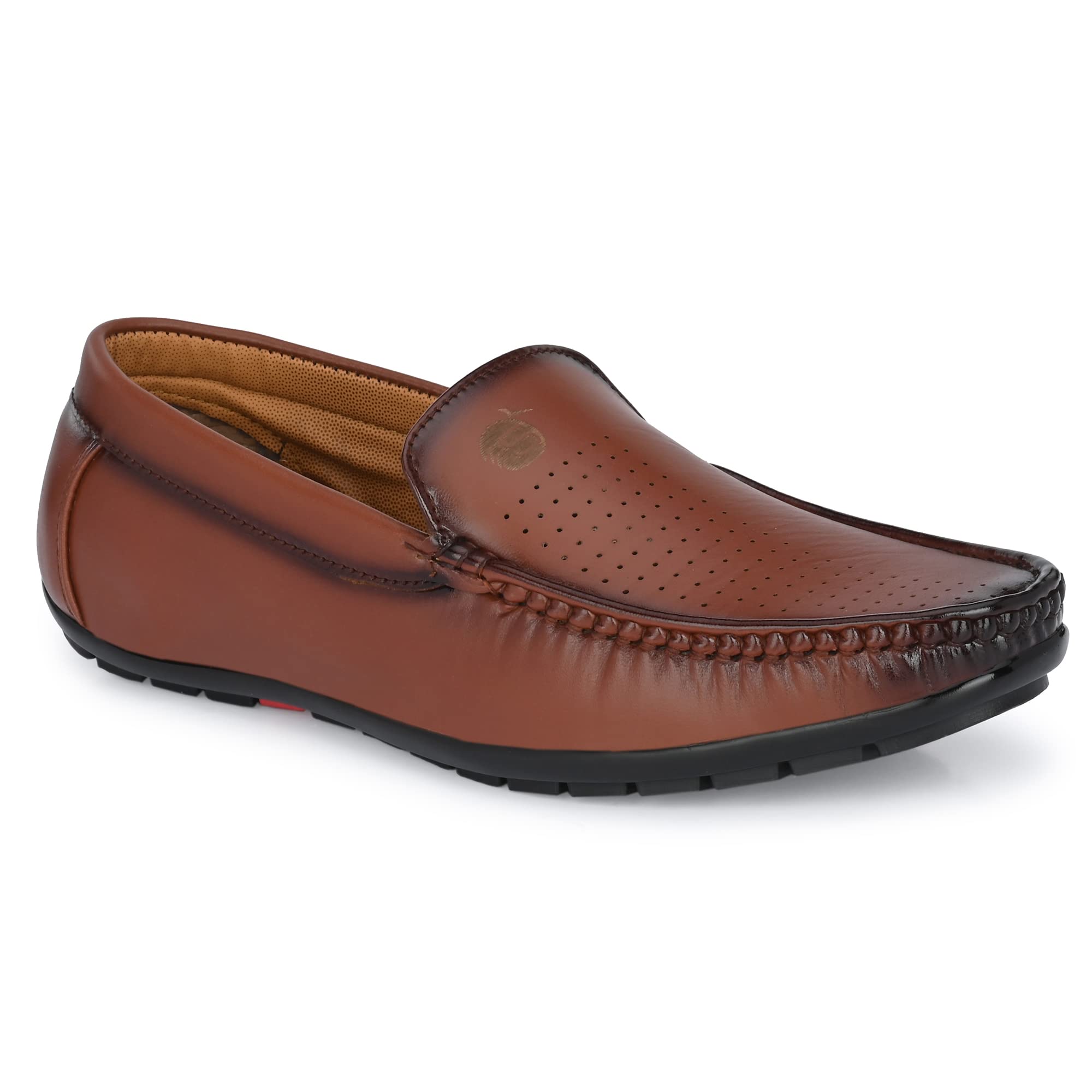 Men Synthetic Leather Perforations Suede Loafers-image-28