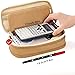 EASTHILL Big Capacity Pencil Pen Case Office College School Large Storage High Capacity Bag Pouch Holder Box Organizer Khaki