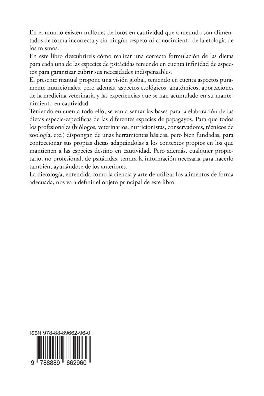 MANUAL TÉCNICO de DIETOLOGÍA de PAPAGAYOS (Fuori collana)