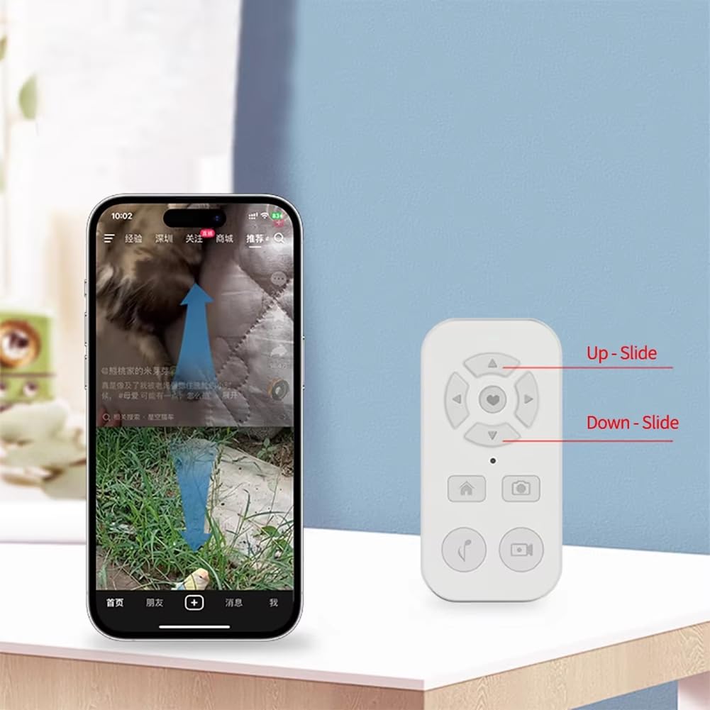 Inteligentny pilot Bluetooth do telefonu komórkowego, uniwersalny pilot zdalnego sterowania, kijek do selfie, kontroler kamery Bluetooth, czarny