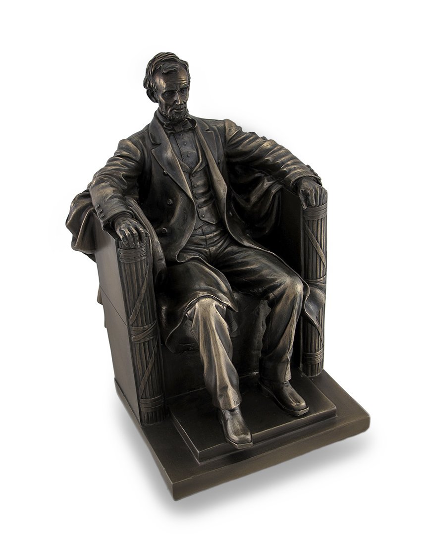 Things2Die4 Seated Abraham Lincoln Bronzed Historical Sculptural Statue