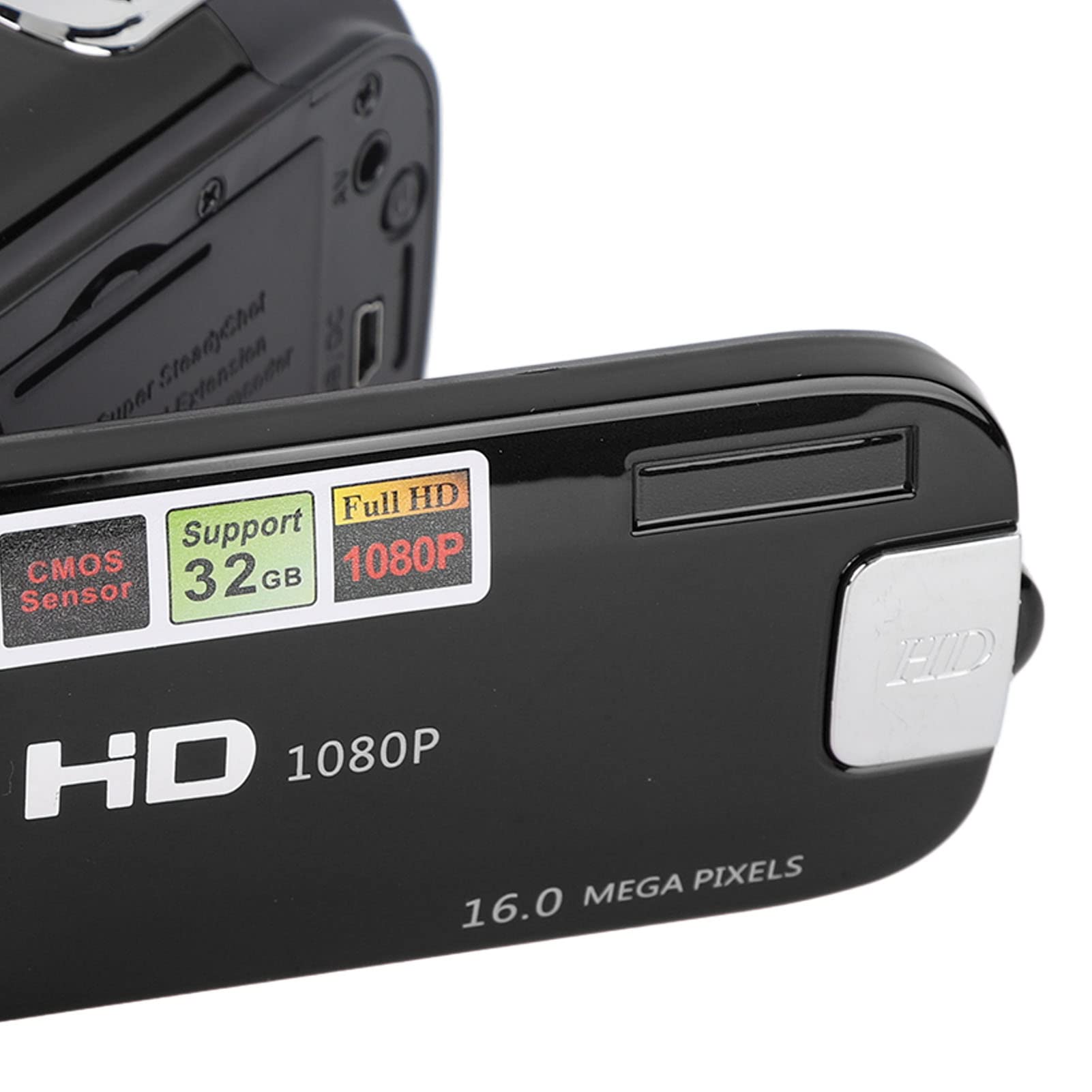 Caméscope Vidéo, Enregistreur de Caméra Vlogging Full HD 1080P 16MP avec écran Rotatif de 2,7 Pouces, Appareil Photo Numérique à Zoom Numérique 16x, pour Les Amis et la